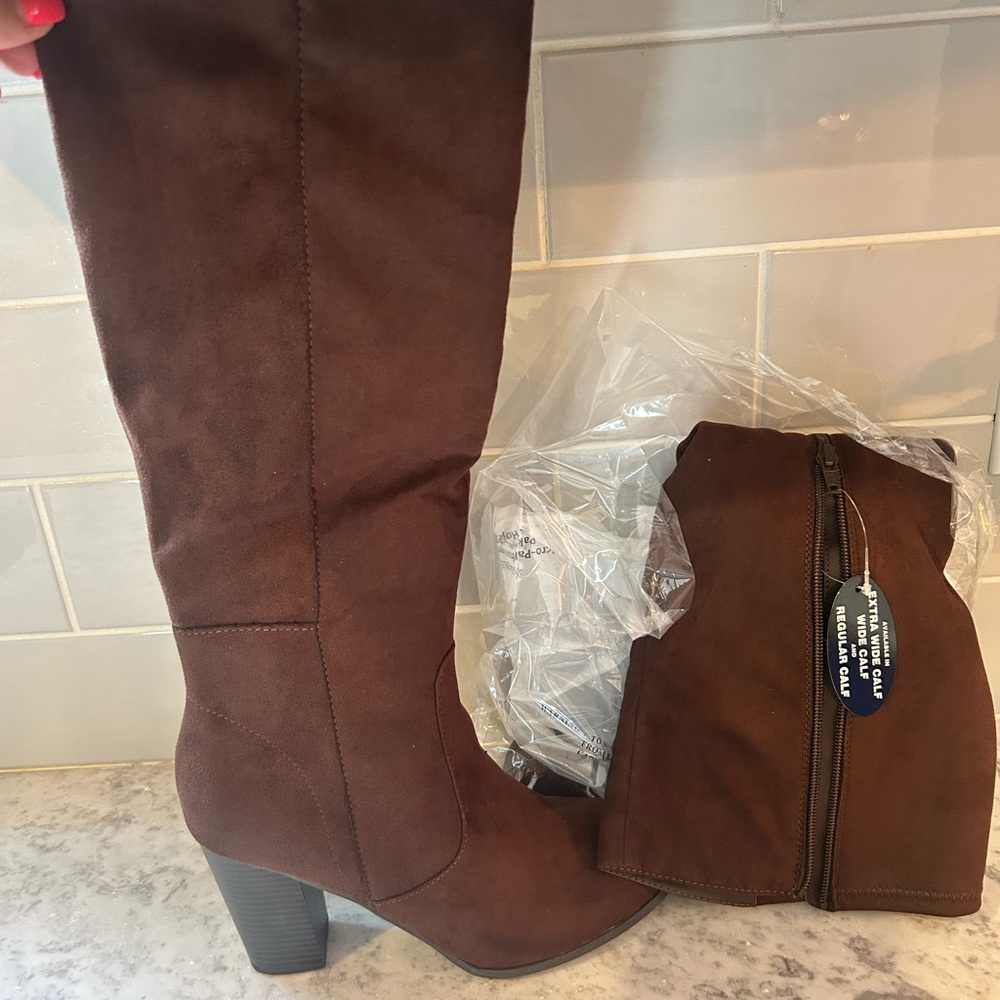 Style & Co. Dark Brown Heeled Boots